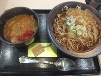 「朝カレーセット350円」@ゆで太郎 野田目吹店の写真