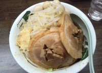 「雷そば＋豚１枚＋うずら卵（あっさり・にんにく）」@雷 北松戸本店の写真