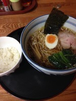 「中華そば650円　ランチサービスライス」@奥州白河ラーメン ○政の写真