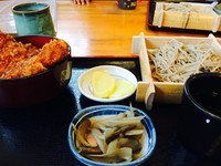 「チキンカツ丼セット」@手打ちそば 百花の写真