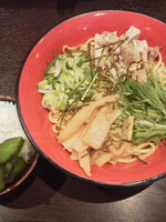 「油そば（大、同額）\777＋ライス（終日無料）」@横浜家系ラーメン 壱角家 西葛西店の写真