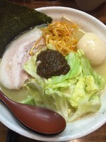 「熟成練り醤油ラーメン（大盛り）＋味玉」@『   』（無銘）の写真