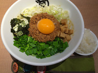 「台湾カレーまぜそば」@麺や マルショウ 江坂店の写真