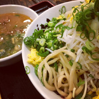 「ネギモヤシつけ麺大盛@800」@うだつ食堂の写真