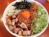 「カレー台湾まぜそば大盛」@麺華いただきの写真