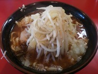 「辛いらーめん、ミニ、辛さ2倍、固め、ニンニク、タマネギ、シビ」@麺屋 桐龍の写真