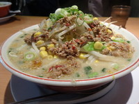 「【期間限定】白ゴマ味噌ラーメン750円+大盛120円」@ラーメンのろし 長岡店の写真