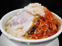 「ラーメン ヤサイ＋カラメ＋脂マシマシ＋唐辛子マシマシ＋オリジ」@麺や 希 御徒町店の写真