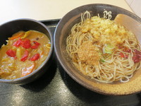 「カレー丼（かけそば付）350円　～11時まで」@ゆで太郎 野田目吹店の写真