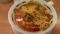 「チゲ味噌ラーメン、大盛り」@日高屋 小田急マルシェ登戸店の写真