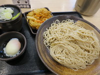 「朝そば（玉子）冷300円+大盛り100円　～11時まで」@ゆで太郎 柏の葉キャンパス店の写真
