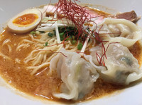 「☆海老らーめん 海老水餃子トッピング☆」@麺や 海老庵の写真