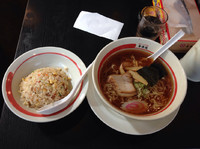 「極旨醤油らーめん半チャーハンランチ=648円」@幸楽苑 六本木店の写真