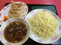 「つけ麺650円、餃子400円」@丸長 つくば店の写真