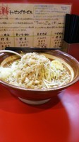 「小ラーメン（ニンニク、アブラ、タマネギ）＋魚粉＋麺マシ８００」@麺屋 桐龍の写真