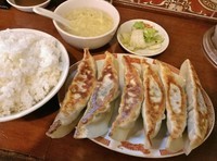 「バナナ餃子定食（6個） \885」@タイガー餃子会館 浅草別館の写真