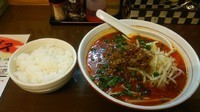 「赤担々麺 840円（ライス無料サービス）」@東京担々麺 ゴマ哲の写真