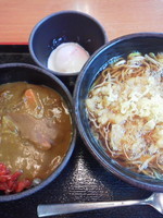 「朝定Ａセット\350＋温玉（クーポン）」@ゆで太郎 九段南店の写真