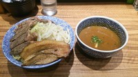 「【カレーつけめん（並）＋ステーキ（300円）」@ラーメン燈郎の写真