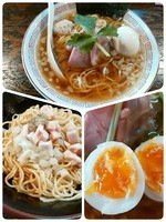 「味玉醤油ラーメン＋替え玉」@らぁめん小池の写真