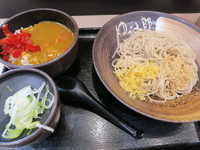 「カレー丼（もりそば付）350円　～11時まで」@ゆで太郎 野田目吹店の写真