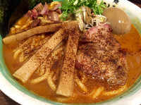 「☆うまっ辛らぁめん 中盛☆」@自家製麺 麺屋 利八の写真