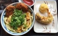 「Wカツカレーうどん（並）＋天ぷら（￥590＋計￥230）」@丸亀製麺 大和店の写真