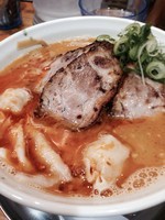 「「限定」エビ辛パンチ チャーシュー増し」@流星軒の写真