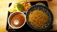 「天丸つけ麺(あつもり)＋味玉天」@東京天ぷらつけ麺天丸の写真