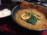 「Aセット「バラカツカレーラーメン＋ライス」」@高円寺らー麺しんやの写真
