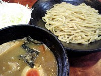「【限定】味玉煮干しつけ麺(中)￥850・ネギ￥150」@自家製太麺 元気屋の写真