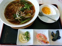 「黒酢の酸辣湯麺セット1,420円」@チャイニーズファン 高崎タカシマヤ店の写真