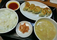 「焼ぎょうざ定食（5個） \600」@ぎょうざ きくちの写真