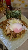 「油そば 並  温泉玉子  650円」@麺工 小烏丸の写真