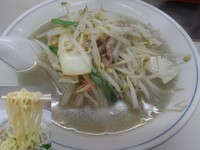 「本日のランチ タンメン+餃子+半チャーハン=750円」@精龍軒の写真