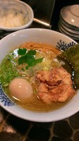 「【限定】鮮魚蕎麦￥800(味玉&半ﾗｲｽ付き)」@特級鶏蕎麦 龍介の写真