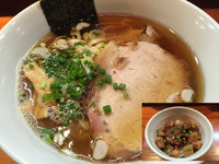 「あご煮干しそば760円、まかないめし300円」@麺や 虎ノ道の写真