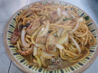 「ホルモンうどん(2玉)(800円)」@お好焼き 三枝の写真