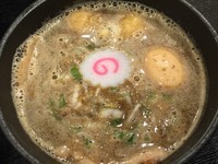 「梅香る特製煮干つけめん(大)」@江戸前煮干中華そば きみはん 五反田店の写真