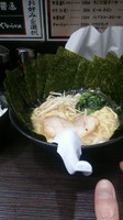 「ラーメン 醤油 海苔 かため」@横浜家系ラーメン 上昇気流の写真