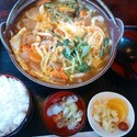 チゲ鍋うどん(御飯・漬物付)1,190円