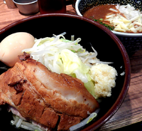 「味玉カレーつけ麺（麺150g）野菜少々」@ラーメン燈郎の写真
