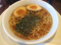 「半ラーメン+味付け玉子」@バーミヤン 新羽駅前店の写真