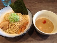 「とり塩つけ麺　大盛（冷盛）+ご飯」@つけ麺まぜそば専門店 えじまんの写真