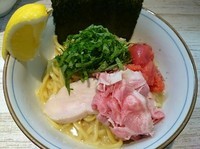 「【限定】カルピスバターのめんたいクリームまぜそば ￥800」@中華そば 四つ葉の写真