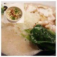 「【限定】濃厚真鯛白湯2nd＋真鯛雑炊丼（雑炊セット）」@海老・特濃煮干そば まるはの写真