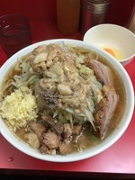 「小ラーメン、ヤサイ、ニンニク、アブラ」@ラーメン二郎 上野毛店の写真