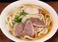 「鴨うどん550円　大盛り80円」@門左衛門 麺串の写真