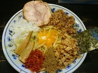 「【限定】バターチキンカレーまぜそば￥800＋白めし￥100」@狼煙 〜NOROSHI〜の写真