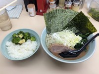 「ねぎラーメン+Ｗのり増し／￥800+100」@横浜家系ラーメン田中の写真
